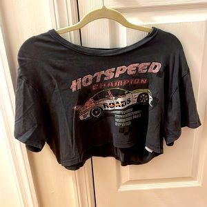 super cute crop top from garage. barley worn! looks great with anything :)